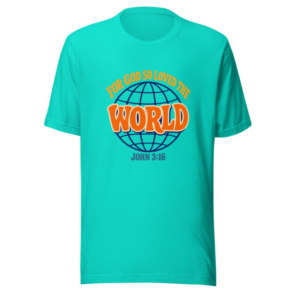 For God So Loved The World — John 3:16 Graphic Tee front view