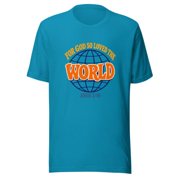For God So Loved The World — John 3:16 Graphic Tee mockup 2