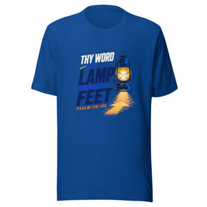 Lamp Unto My Feet | Psalm 119:105 Scripture-camp-lantern-2026 Graphic Tee front view
