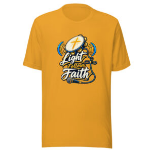 Light Follows Faith Graphic Tee front view