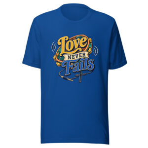 Love Never Fails Graphic Tee front view