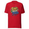 Love Never Fails Graphic Tee mockup 8 Love Never Fails Graphic Tee mockup 8