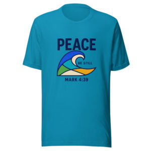 Peace Be Still - Mark 4:39 Graphic Tee mockup 1 Peace Be Still - Mark 4:39 Graphic Tee front view