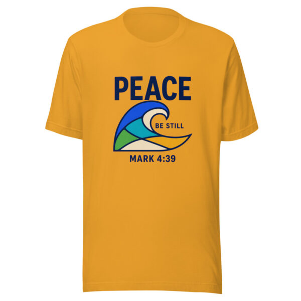 Peace Be Still - Mark 4:39 Graphic Tee mockup 2