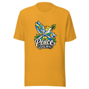 Peace Lives Here Graphic Tee front view