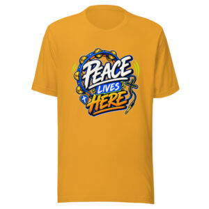 Peace Lives Here Graphic Tee front view
