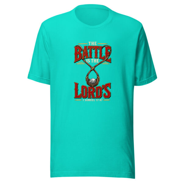 The Battle Is The Lord’s — 1 Samuel 17:47 The-battle-is-the-lords Graphic Tee mockup 3 The Battle Is The Lord’s — 1 Samuel 17:47 The-battle-is-the-lords Graphic Tee mockup 3