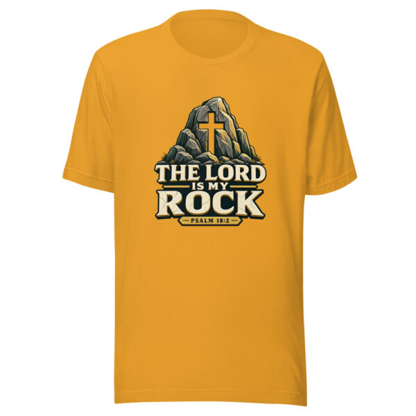 The Lord Is My Rock — Psalm 18:2 Scripture-rock-strength Graphic Tee mockup 2