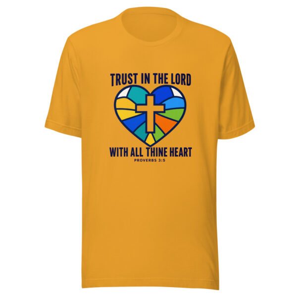 Trust In The Lord With All Thine Heart — Proverbs 3:5 Graphic Tee mockup 2