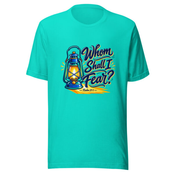 Whom Shall I Fear? - Psalm 27:1 Graphic Tee mockup 3 Whom Shall I Fear? - Psalm 27:1 Graphic Tee mockup 3