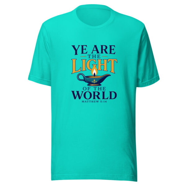 Ye Are The Light Of The World | Matthew 5:14 Bible-verse-light Graphic Tee mockup 1 Ye Are The Light Of The World | Matthew 5:14 Bible-verse-light Graphic Tee front view