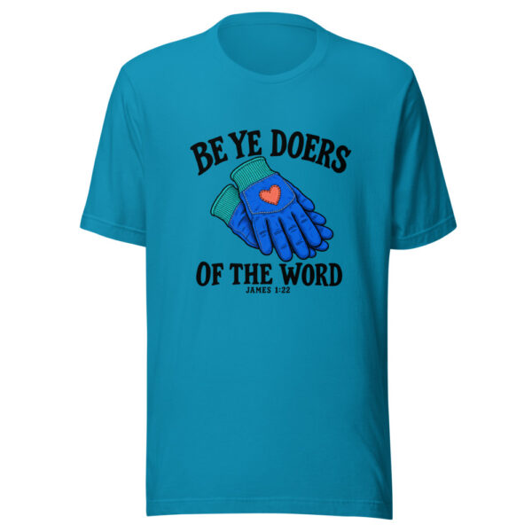 Be Ye Doers Of The Word Graphic Tee mockup 1 Be Ye Doers Of The Word Graphic Tee front view