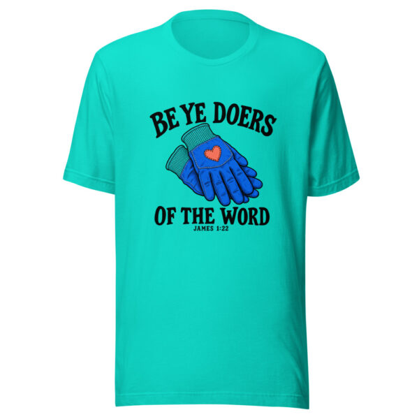 Be Ye Doers Of The Word Graphic Tee mockup 2 Be Ye Doers Of The Word Graphic Tee mockup 2