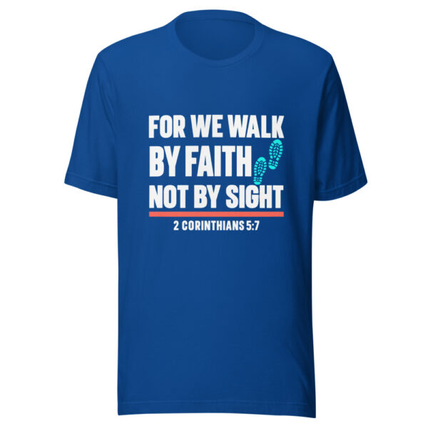 For We Walk By Faith Graphic Tee mockup 1 For We Walk By Faith Graphic Tee front view