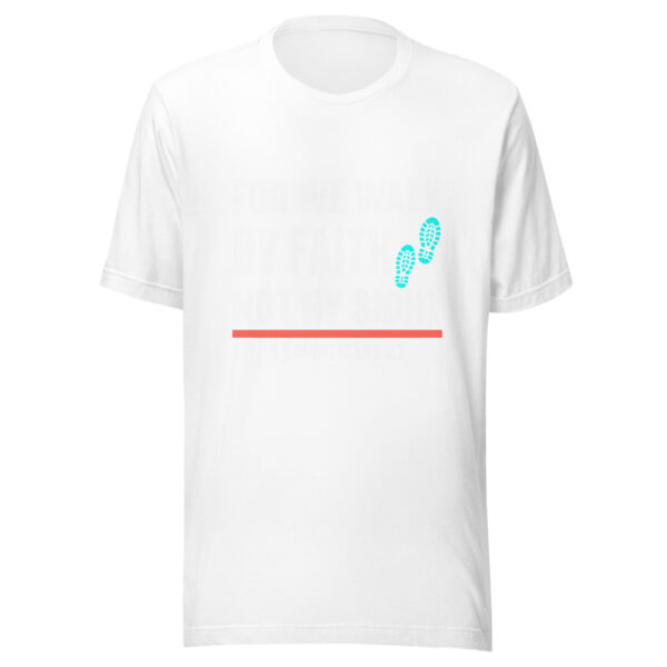 For We Walk By Faith Graphic Tee mockup 5 For We Walk By Faith Graphic Tee mockup 5
