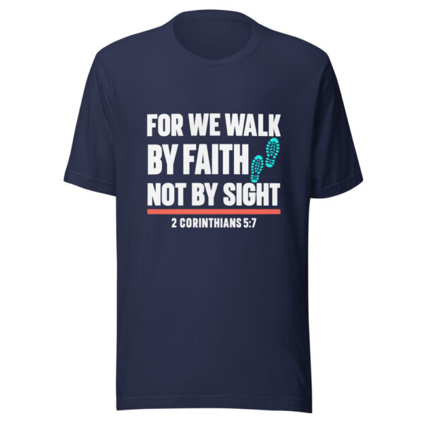 For We Walk By Faith Graphic Tee mockup 6 For We Walk By Faith Graphic Tee mockup 6