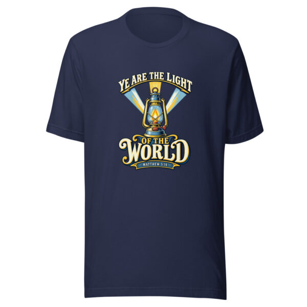 Ye Are The Light Of The World — Matthew 5:14 Scripture-light Graphic Tee mockup 6 Ye Are The Light Of The World — Matthew 5:14 Scripture-light Graphic Tee mockup 6