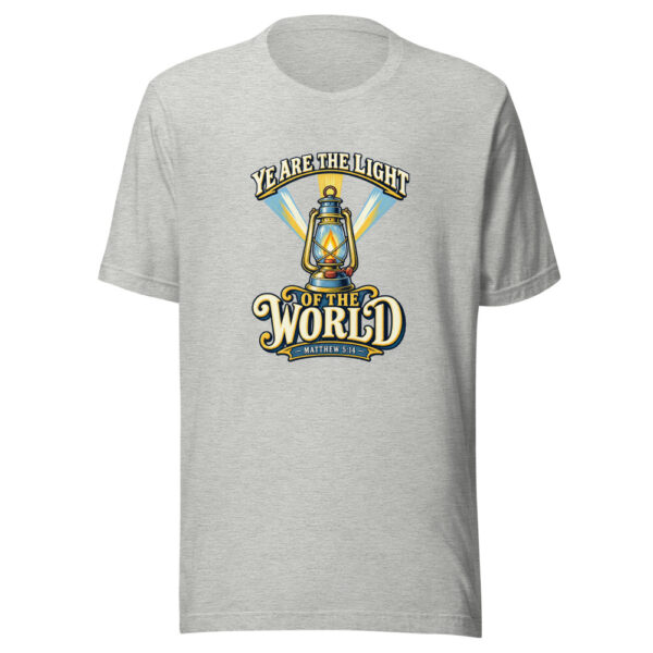 Ye Are The Light Of The World — Matthew 5:14 Scripture-light Graphic Tee mockup 7 Ye Are The Light Of The World — Matthew 5:14 Scripture-light Graphic Tee mockup 7