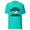 Carry Scripture Into Every Conversation Graphic Tee mockup 1 Carry Scripture Into Every Conversation Graphic Tee front view