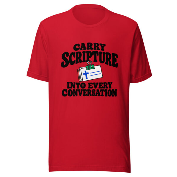 Carry Scripture Into Every Conversation Graphic Tee mockup 8 Carry Scripture Into Every Conversation Graphic Tee mockup 8