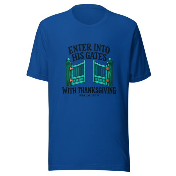 Enter Into His Gates With Thanksgiving Graphic Tee front view