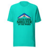 Faith Finds Shelter In The Word Graphic Tee front view