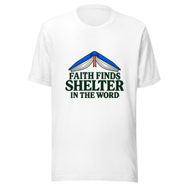 Faith Finds Shelter In The Word Graphic Tee mockup 5 Faith Finds Shelter In The Word Graphic Tee mockup 5