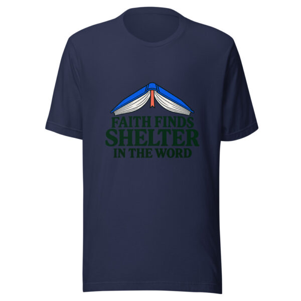 Faith Finds Shelter In The Word Graphic Tee mockup 6 Faith Finds Shelter In The Word Graphic Tee mockup 6