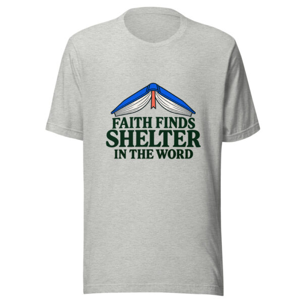 Faith Finds Shelter In The Word Graphic Tee mockup 7 Faith Finds Shelter In The Word Graphic Tee mockup 7