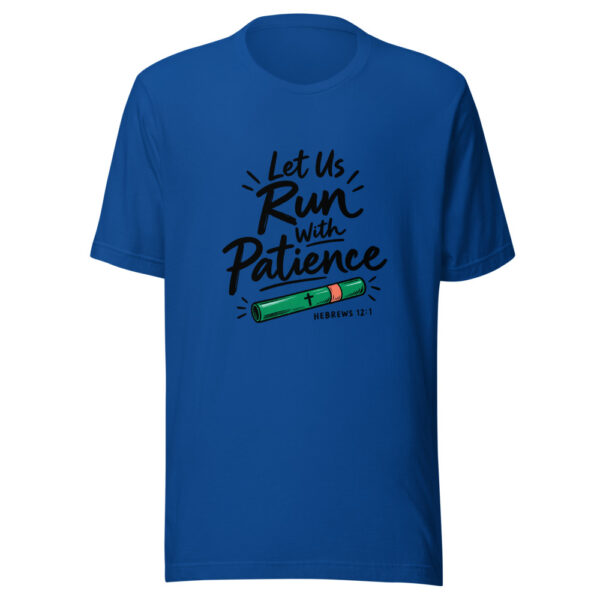 Let Us Run With Patience Graphic Tee mockup 3 Let Us Run With Patience Graphic Tee mockup 3