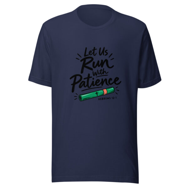 Let Us Run With Patience Graphic Tee mockup 6 Let Us Run With Patience Graphic Tee mockup 6
