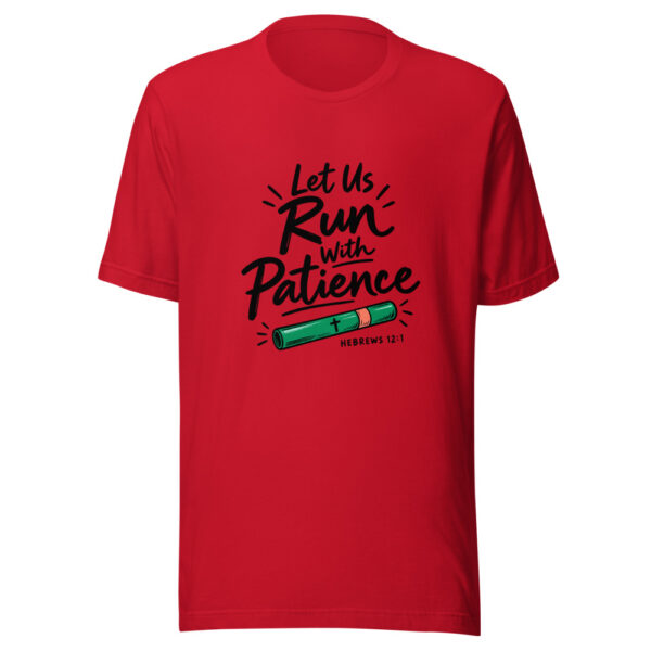 Let Us Run With Patience Graphic Tee mockup 8 Let Us Run With Patience Graphic Tee mockup 8