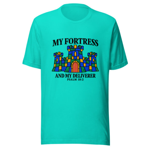 My Fortress And My Deliverer Graphic Tee mockup 1 My Fortress And My Deliverer Graphic Tee front view