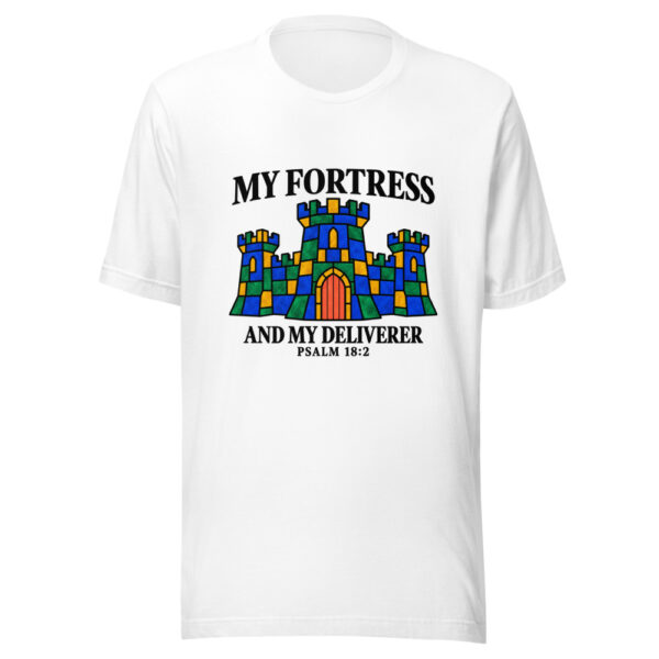 My Fortress And My Deliverer Graphic Tee mockup 5 My Fortress And My Deliverer Graphic Tee mockup 5