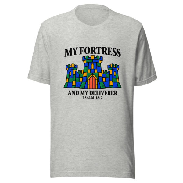 My Fortress And My Deliverer Graphic Tee mockup 7 My Fortress And My Deliverer Graphic Tee mockup 7