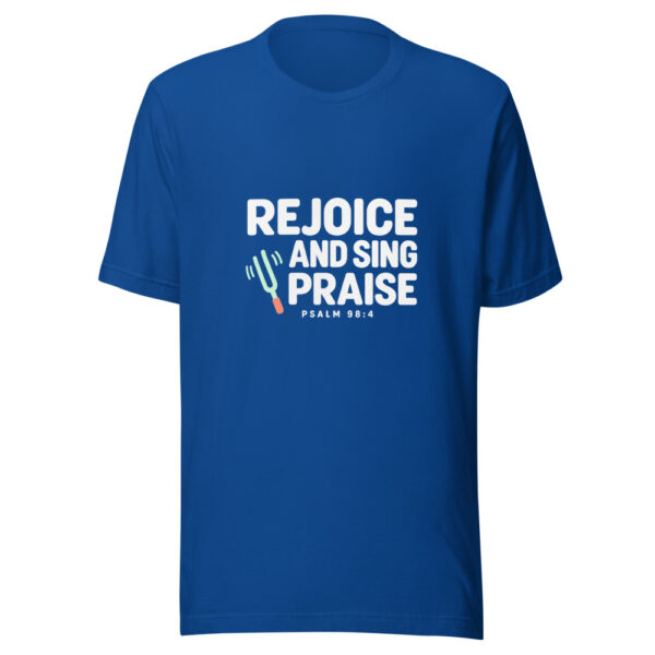Rejoice And Sing Praise Graphic Tee mockup 3