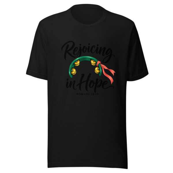 Rejoicing In Hope Graphic Tee mockup 4 Rejoicing In Hope Graphic Tee mockup 4