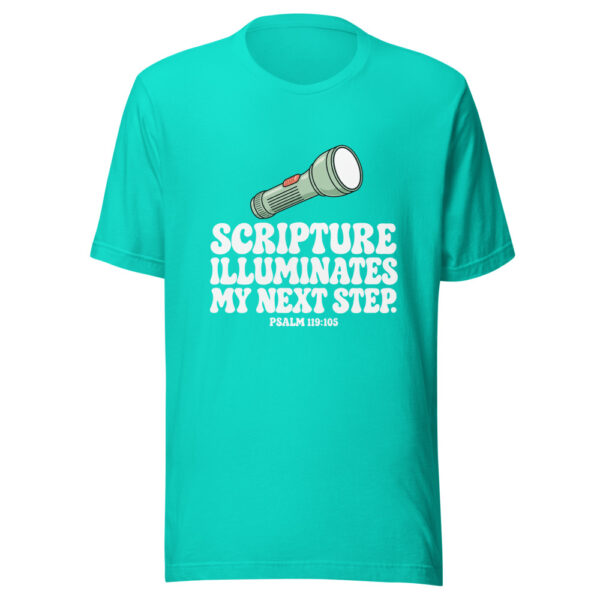 Scripture Illuminates My Next Step Graphic Tee mockup 2 Scripture Illuminates My Next Step Graphic Tee mockup 2