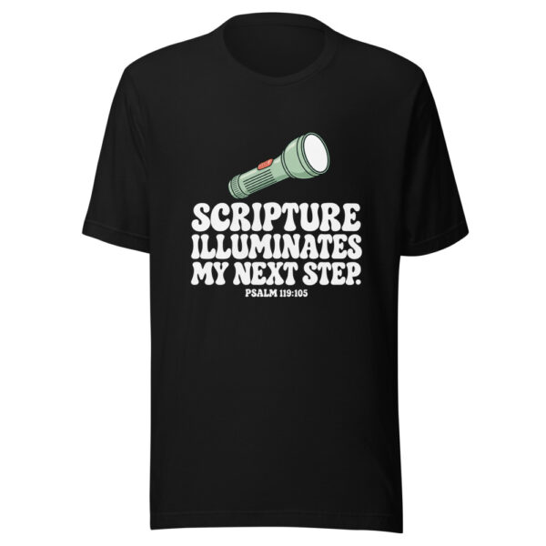 Scripture Illuminates My Next Step Graphic Tee mockup 4 Scripture Illuminates My Next Step Graphic Tee mockup 4