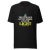 The Entrance Of Thy Words Giveth Light Graphic Tee mockup 4 The Entrance Of Thy Words Giveth Light Graphic Tee mockup 4
