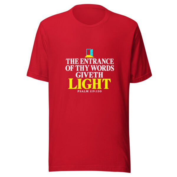 The Entrance Of Thy Words Giveth Light Graphic Tee mockup 8 The Entrance Of Thy Words Giveth Light Graphic Tee mockup 8