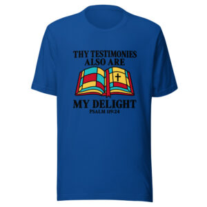 Thy Testimonies Also Are My Delight Graphic Tee mockup 1 Thy Testimonies Also Are My Delight Graphic Tee front view