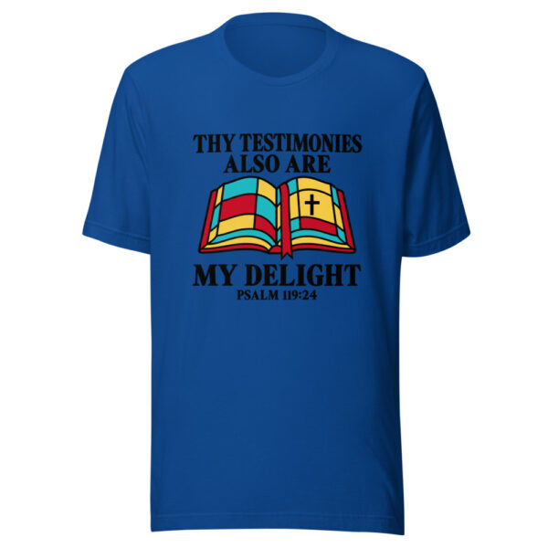 Thy Testimonies Also Are My Delight Graphic Tee mockup 1 Thy Testimonies Also Are My Delight Graphic Tee front view