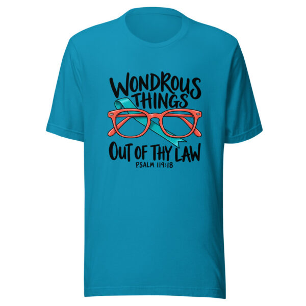 Wondrous Things Out Of Thy Law Graphic Tee mockup 2