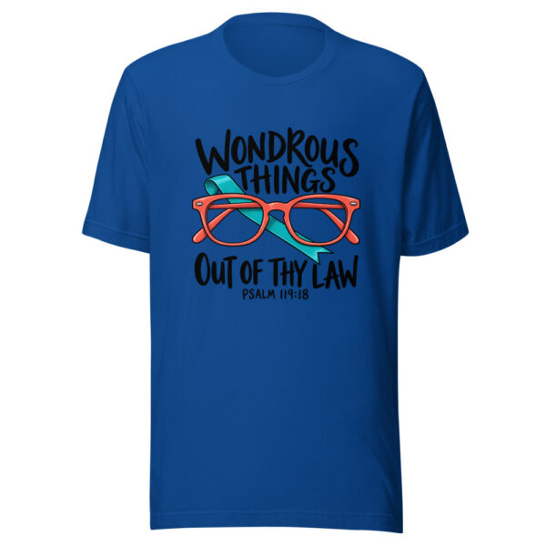 Wondrous Things Out Of Thy Law Graphic Tee mockup 3