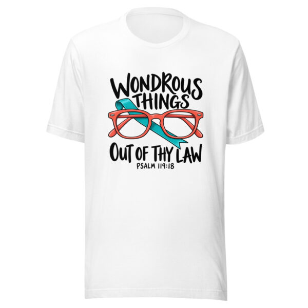 Wondrous Things Out Of Thy Law Graphic Tee mockup 5
