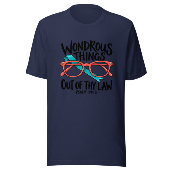 Wondrous Things Out Of Thy Law Graphic Tee mockup 6